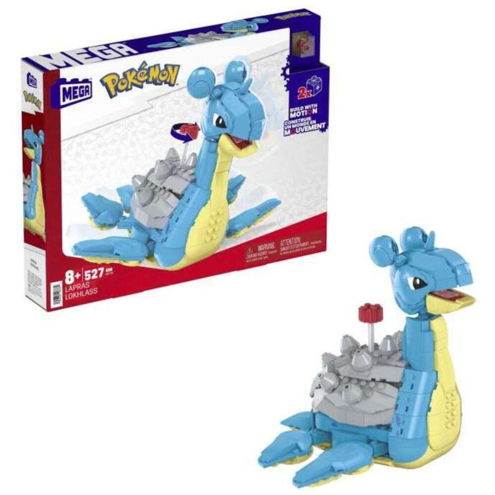 MEGA BLOKS Pokemon: Build with Motion Lapras, 527 Piece Building Toy Set